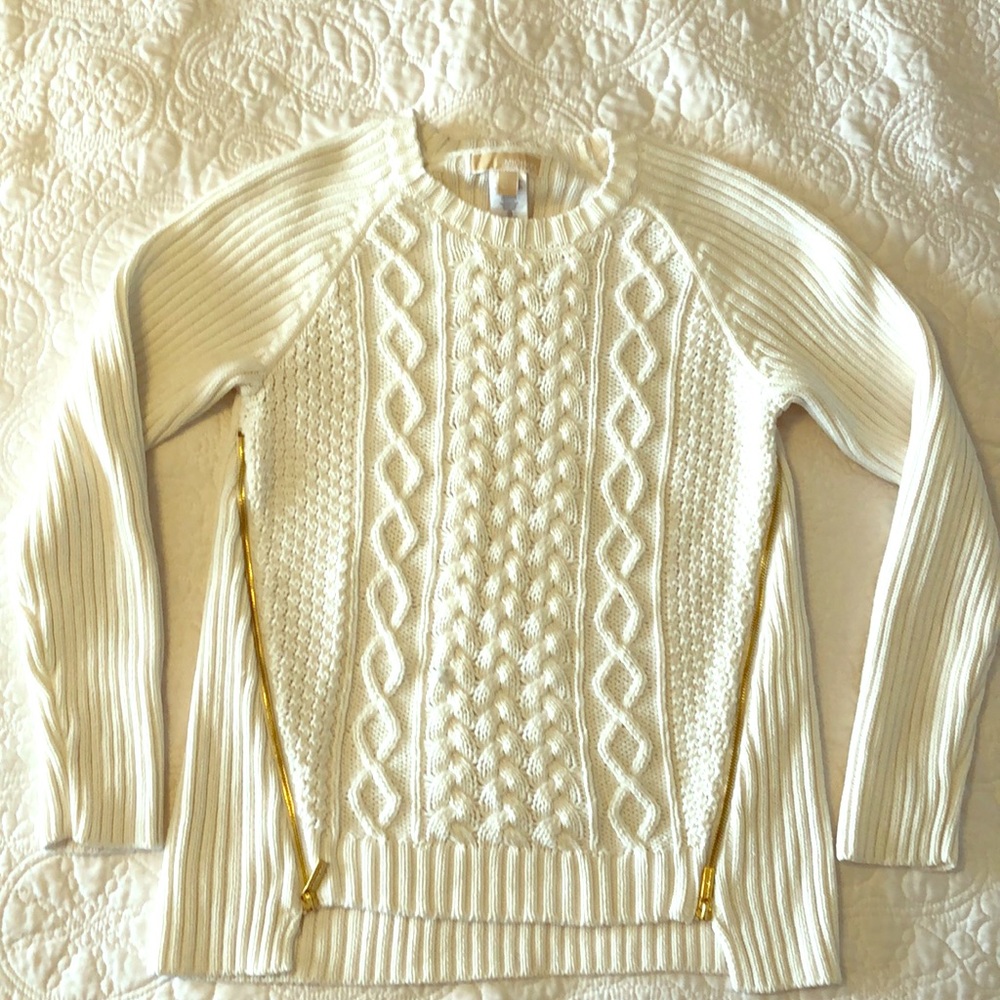 Michael Kors Cream/White Sweater size L